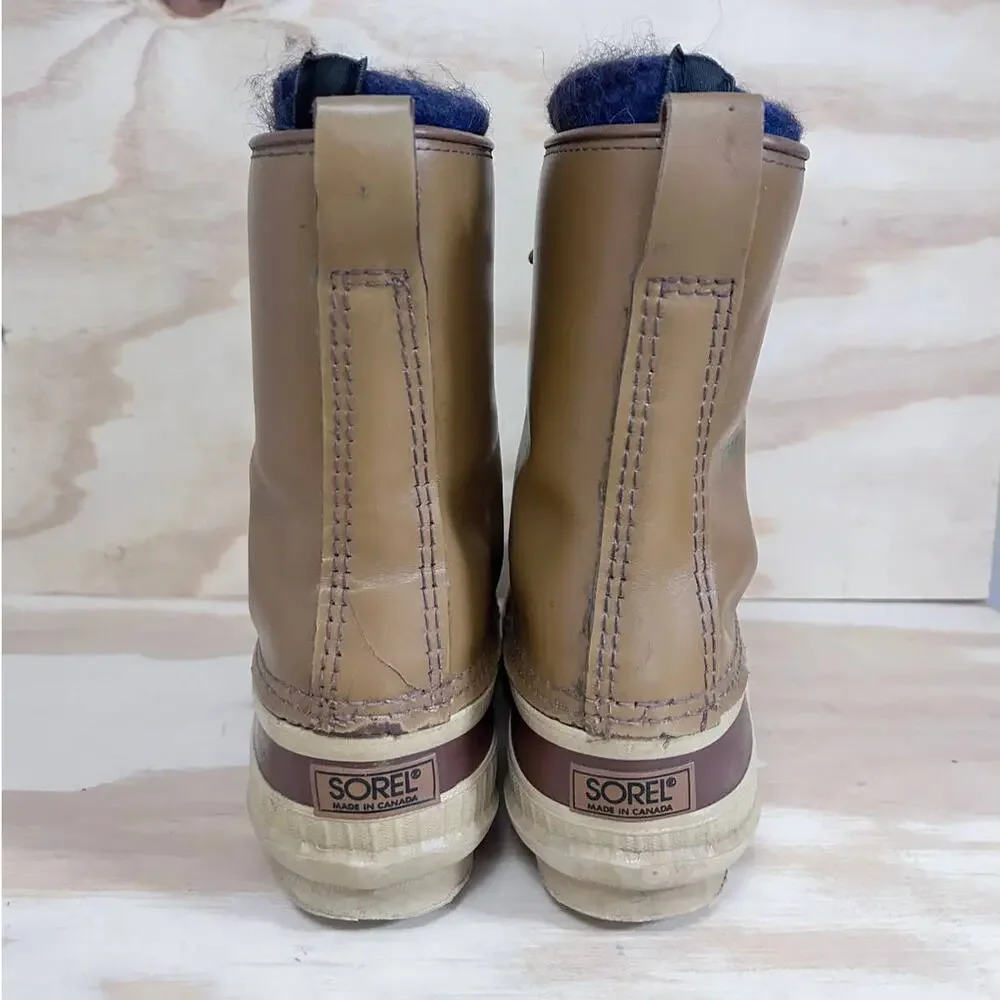 Sorel - Rubber Waterproof - Winter Boots - Brown/Red- Women's - 7